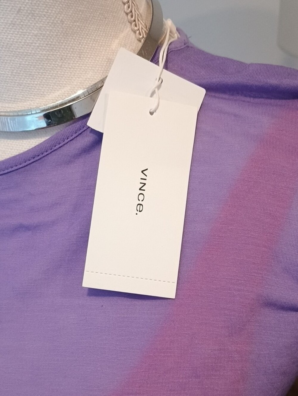 Vince Women's Lavender Long-Sleeve Lightweight Top by - Picture 2 of 5